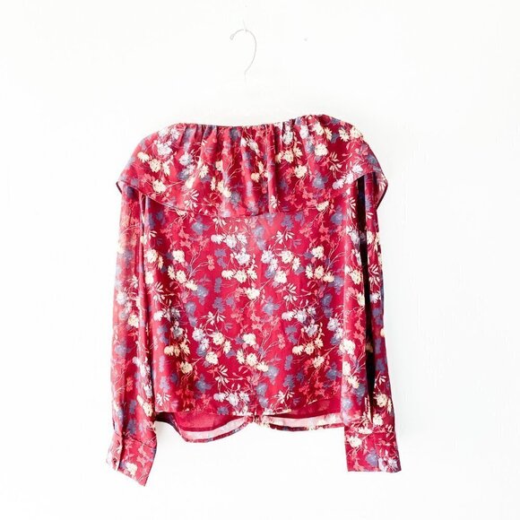 🦋 VICI Floral Among the Roses Cascading Top Blouse Medium - Picture 5 of 7